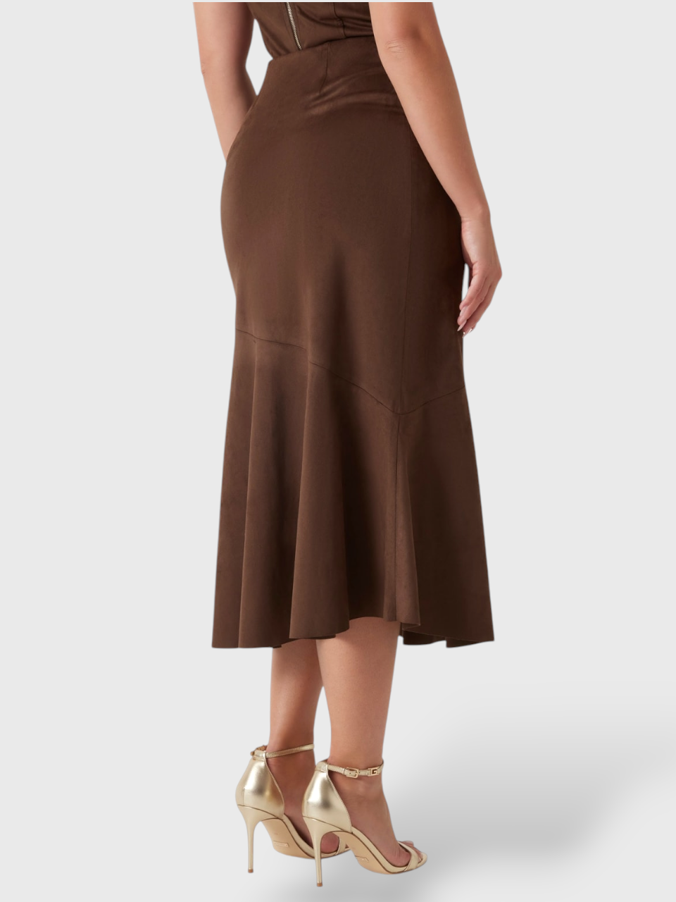 Saia em Pele de Pêssego NUNZIA Castanho - Guess  3