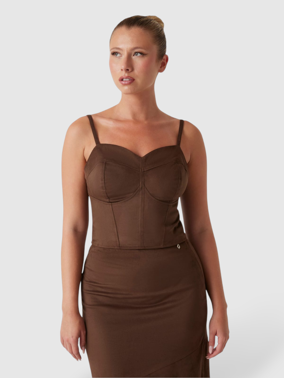 Top Bustier Castanho - Guess 1