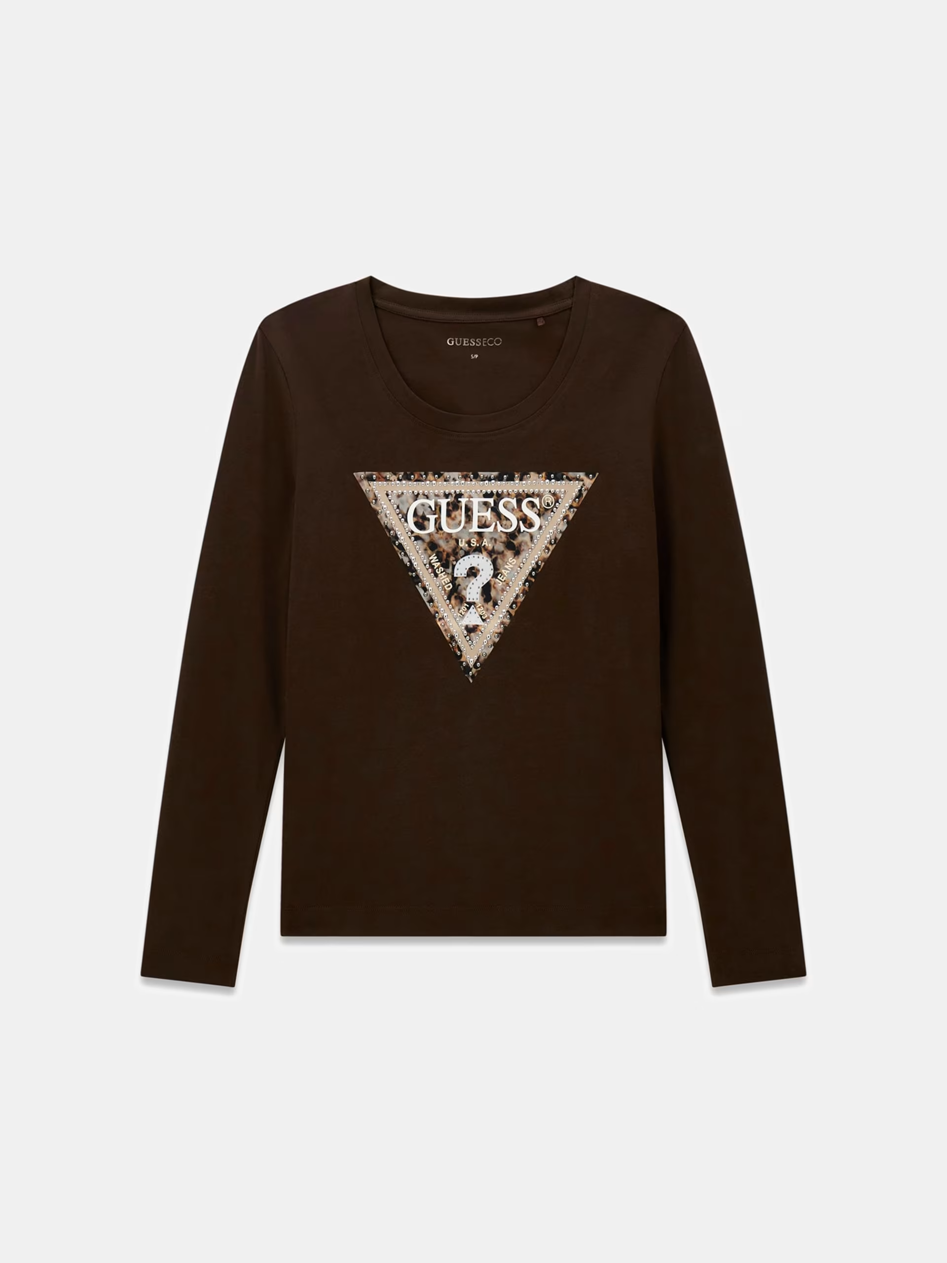Camisola em Algodão LEO Castanho - Guess  5
