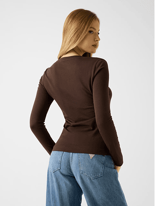 Camisola em Algodão LEO Castanho - Guess 