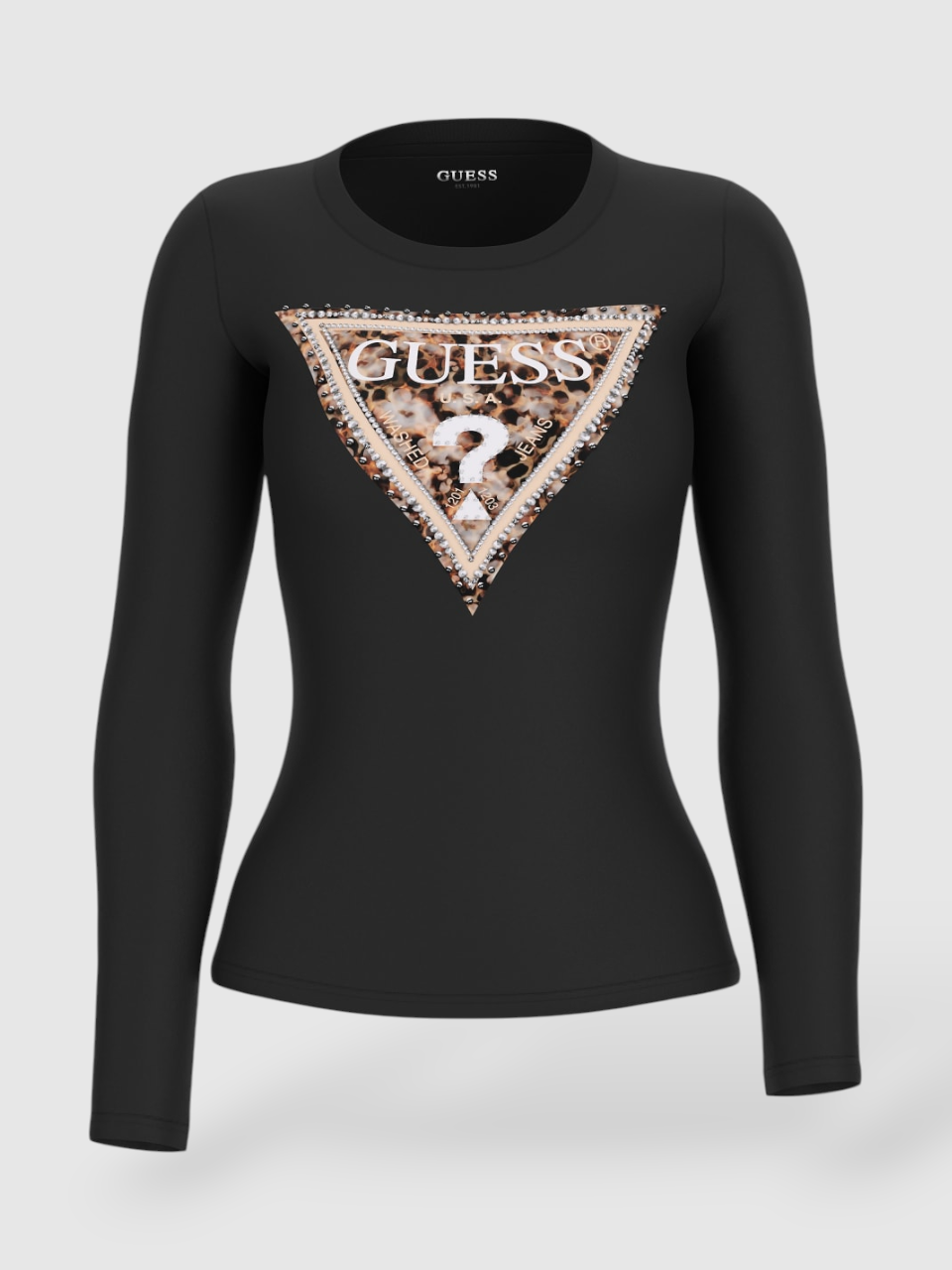 Camisola em Algodão LEO Preto  - Guess  3