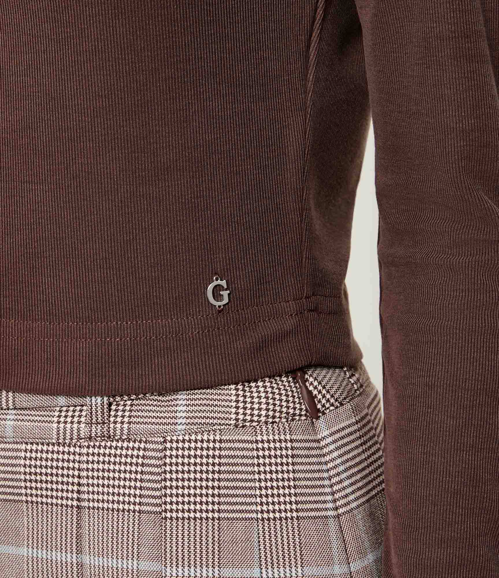 Camisola Canelada com Abertura MILENA Castanho - Guess  4