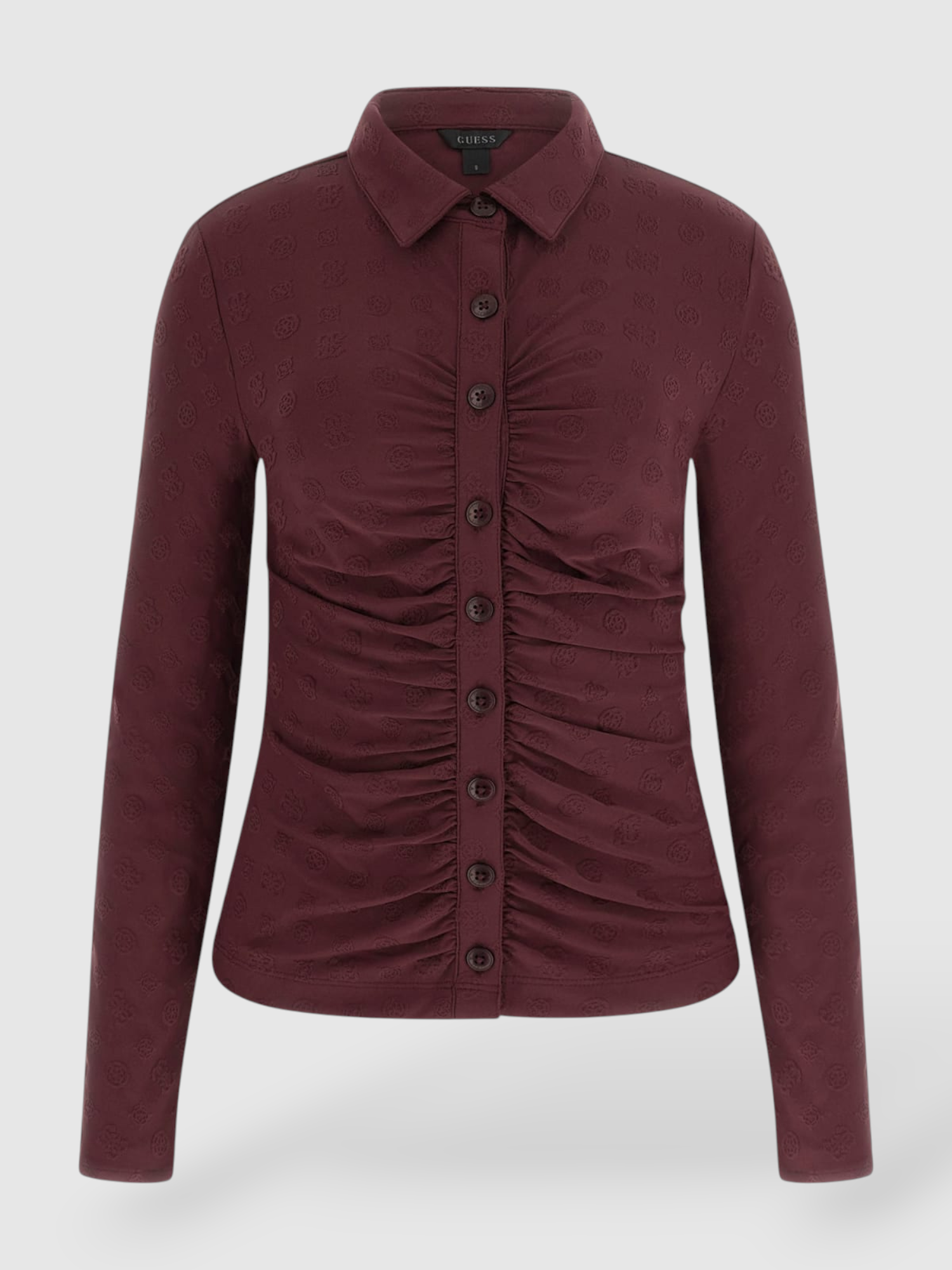 Camisa Drapeada SHIRRING Bordeaux - Guess 3