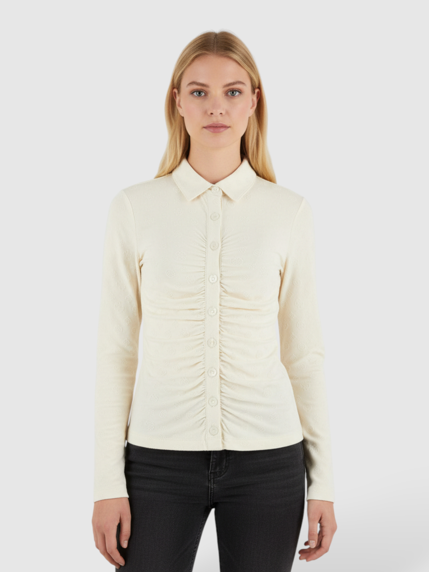 Camisa Drapeada SHIRRING Branco - Guess 1