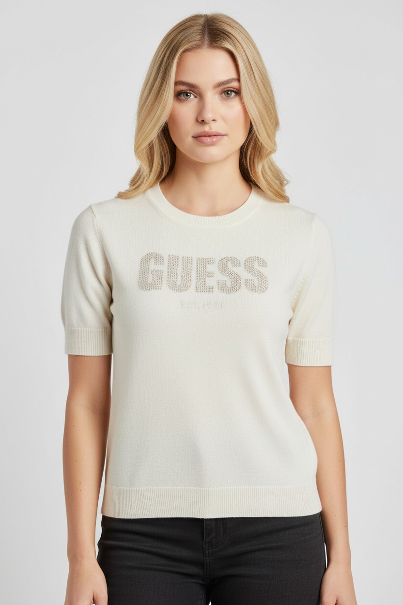 T-shirt em Malha NORAH Branco - Guess  1