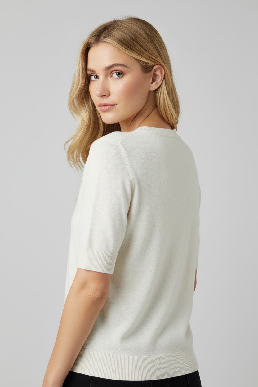 T-shirt em Malha NORAH Branco - Guess  2