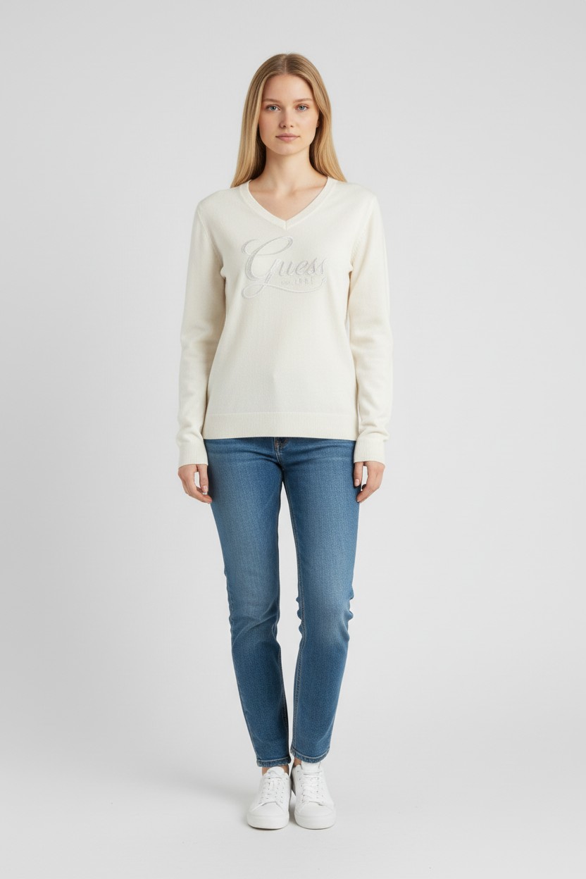 Camisola em Malha STEPHANIE Branco - Guess 3