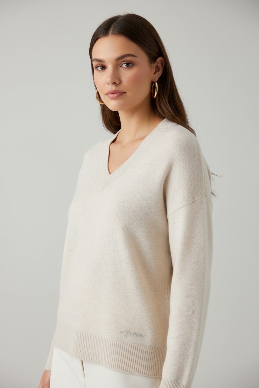 Camisola em Malha MIRANDA Branco - Guess 1