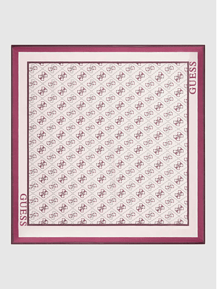 Lenço Quadrado LILY Logo Bordeaux - Guess 