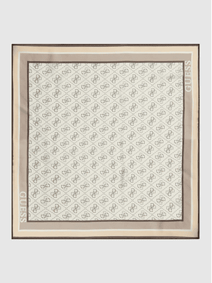 Lenço Quadrado LILY Logo Bege - Guess