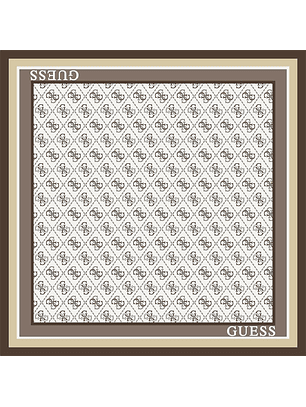 Lenço Quadrado LILY Logo Bege - Guess