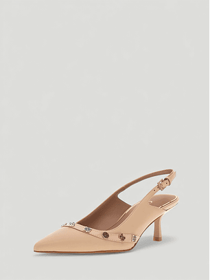 Sapato YANAI Aberto Atrás Nude - Guess 
