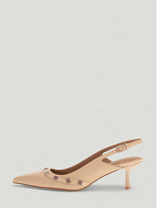 Sapato YANAI Aberto Atrás Nude - Guess 