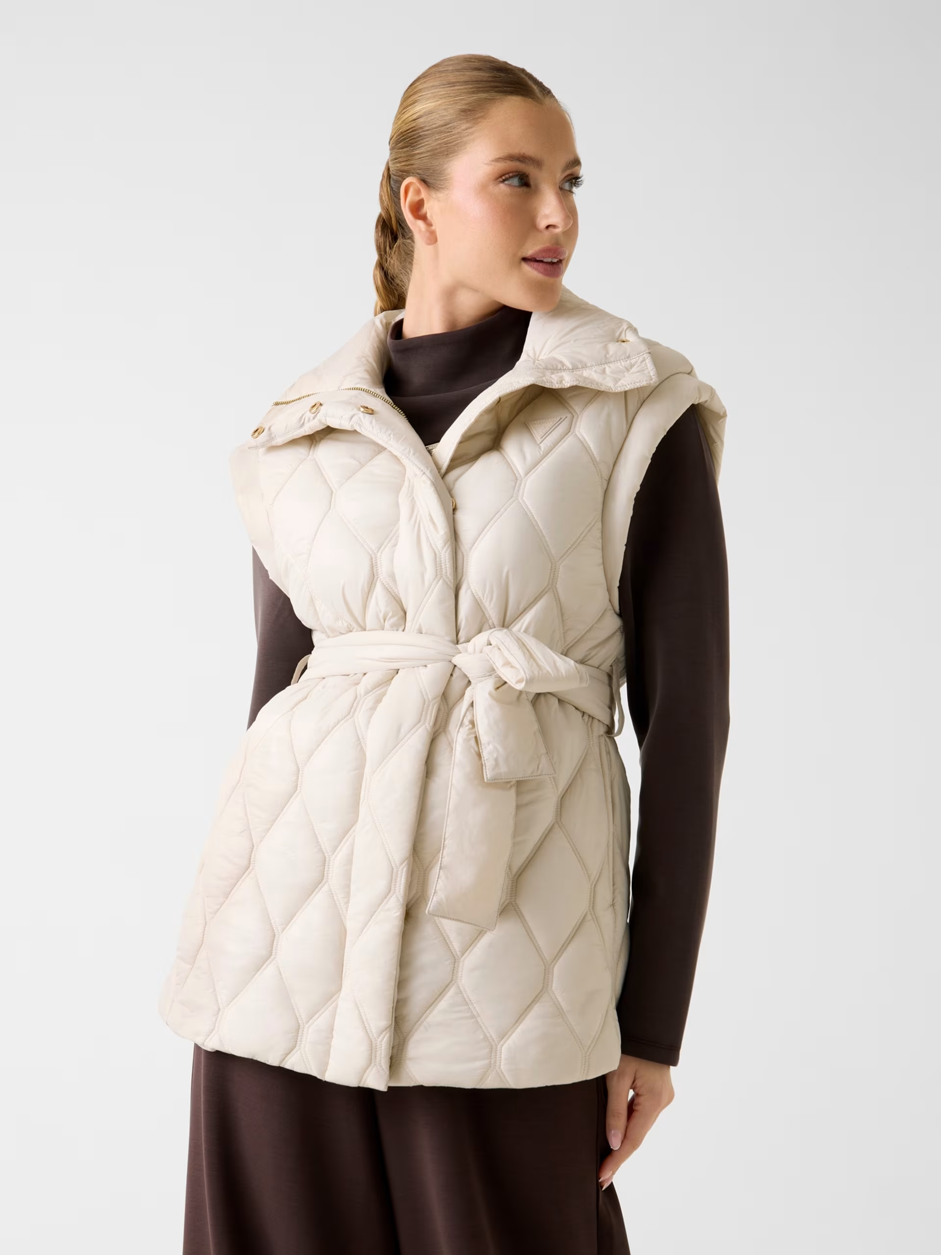 Colete HILMA Acolchoado Creme - Guess  1