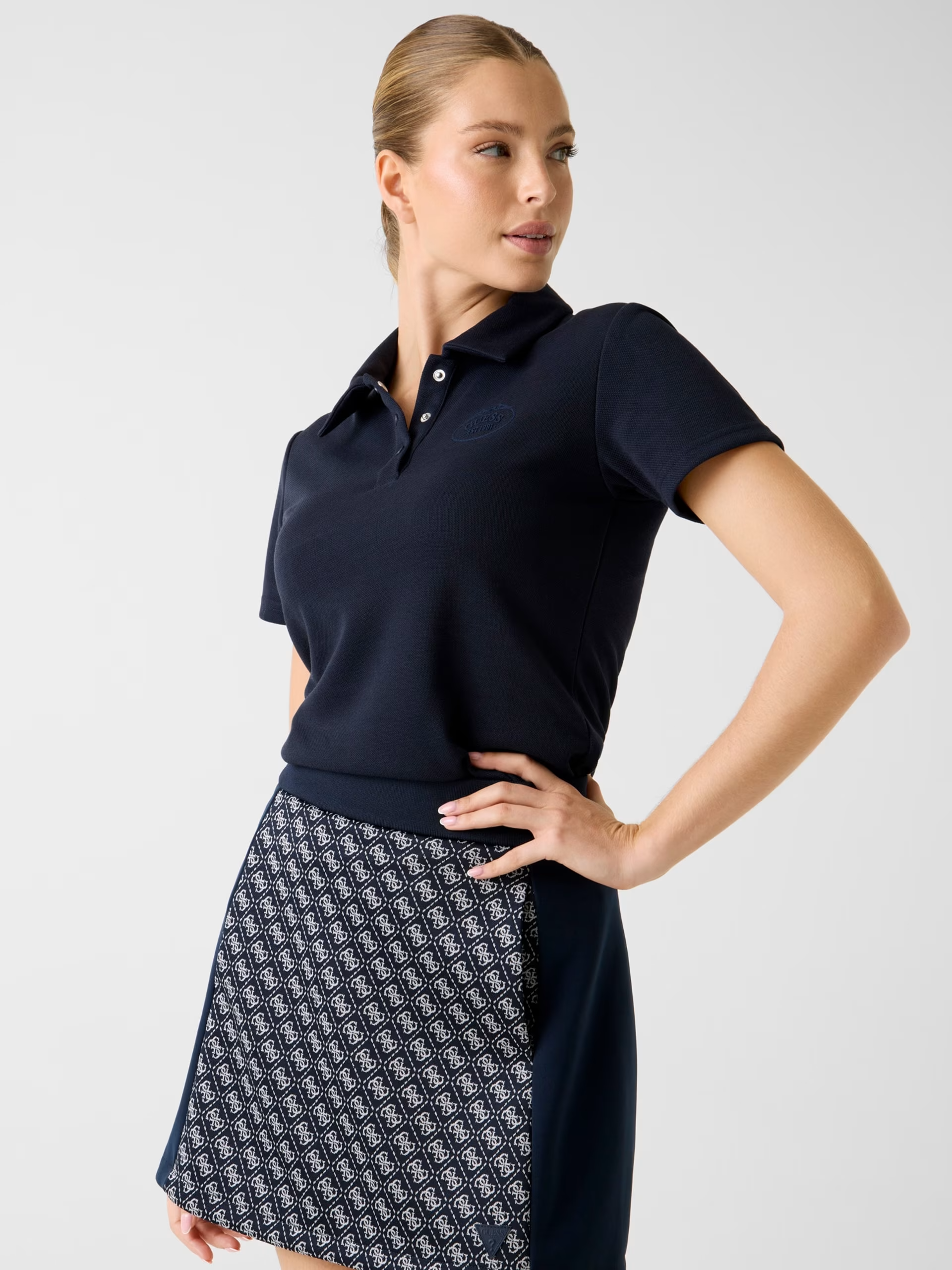 Polo Manga Curta PAULA Azul - Guess 1