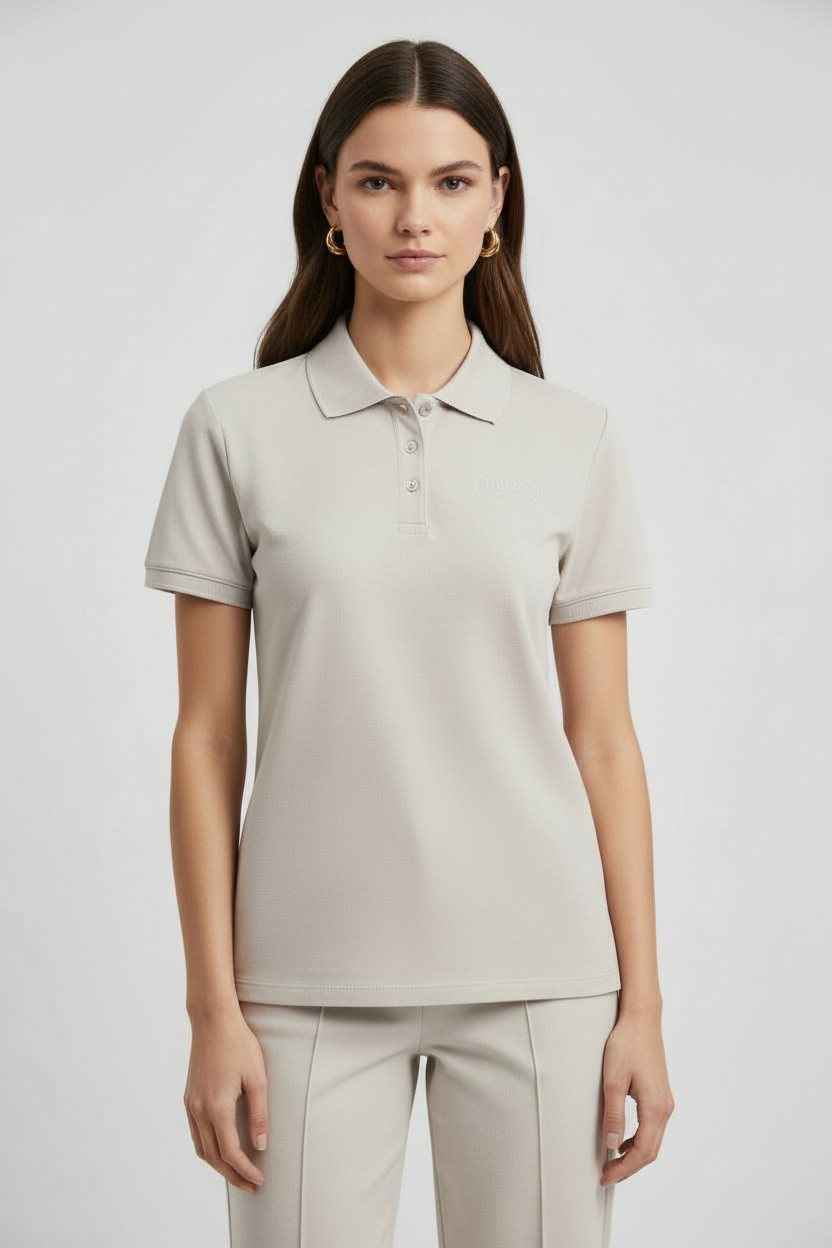 Polo Manga Curta PAULA Creme - Guess 1