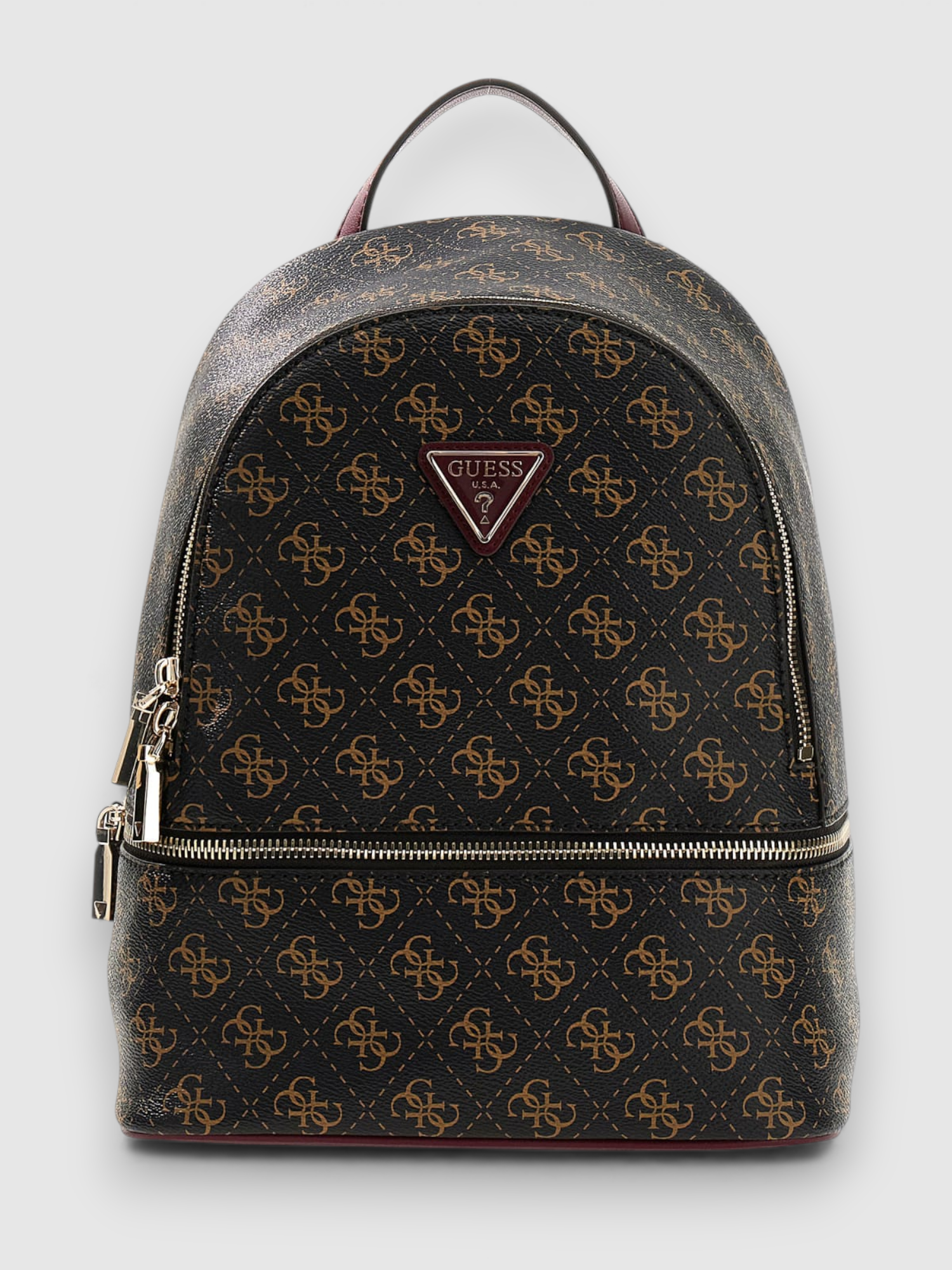 Mochila FOLLIE Logo Castanho e Bordeaux - Guess 1