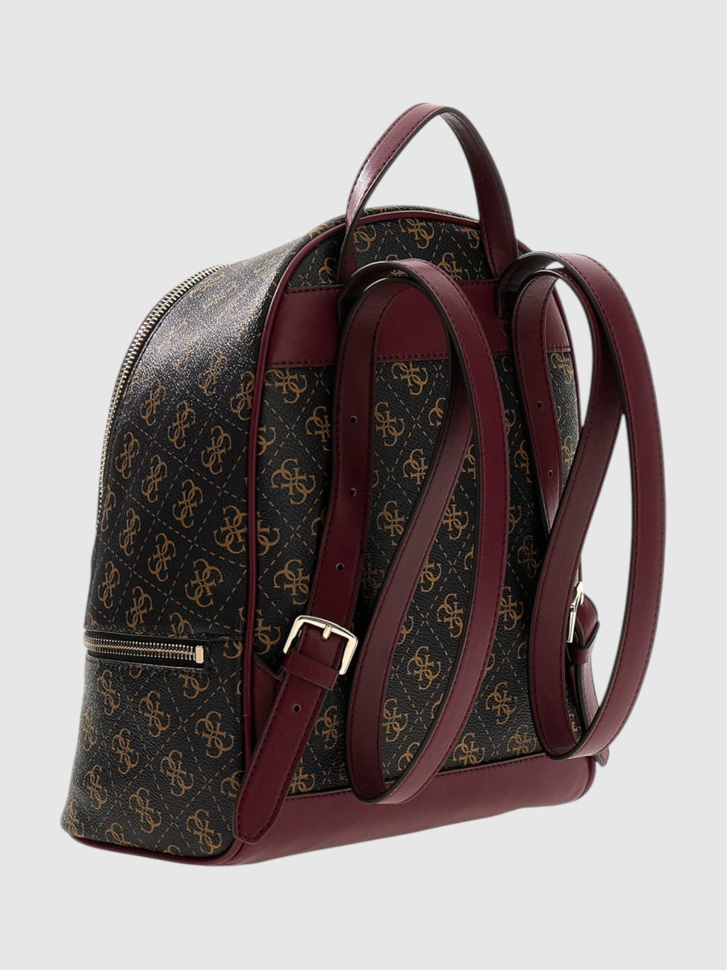 Mochila FOLLIE Logo Castanho e Bordeaux - Guess 2