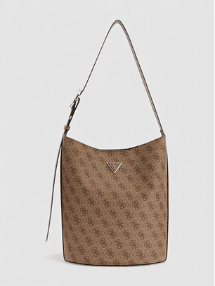 Mala Bucket de Ombro MERIDIAN II Logo Bege - Guess 
