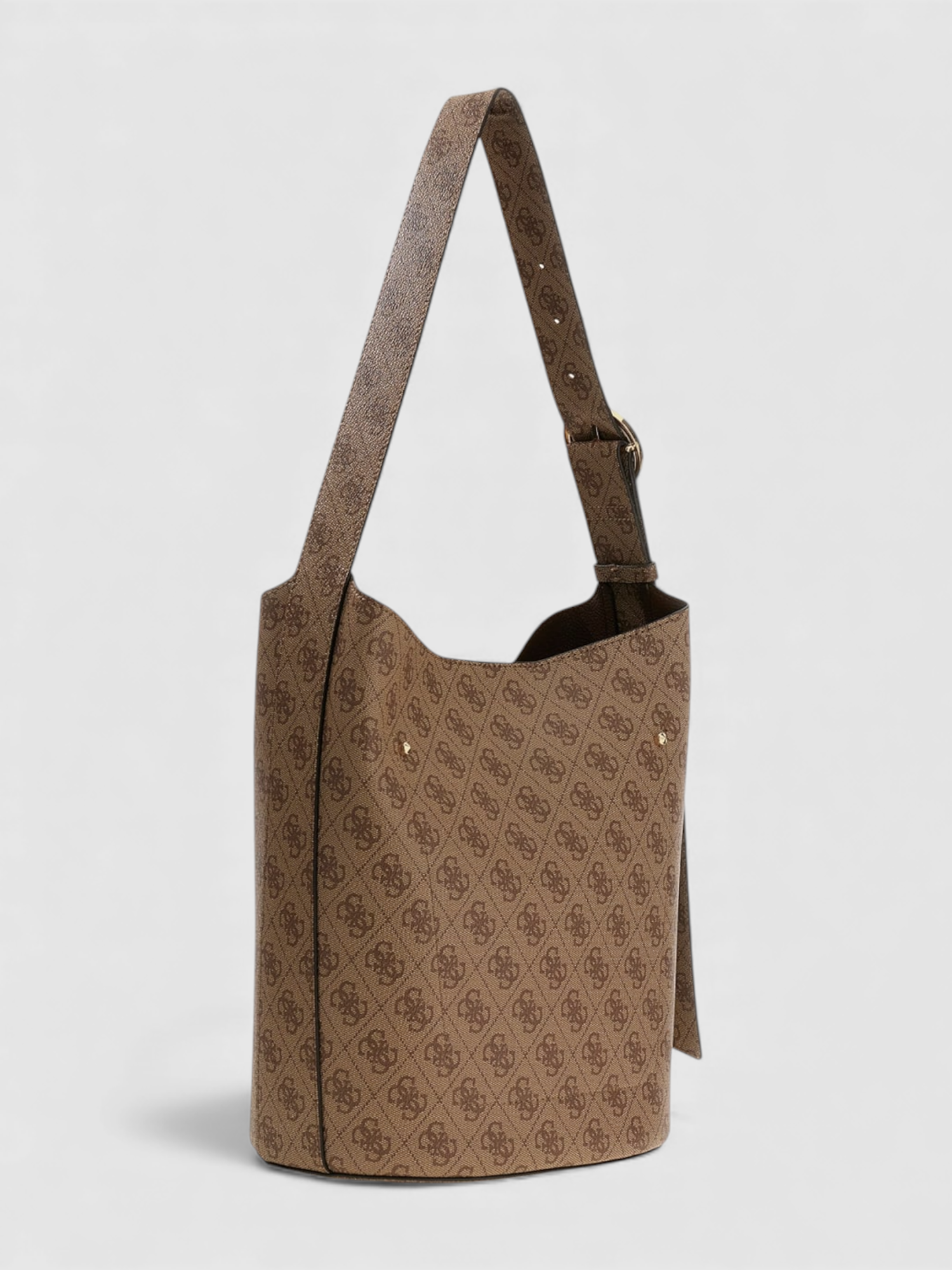 Mala Bucket de Ombro MERIDIAN II Logo Bege - Guess  2