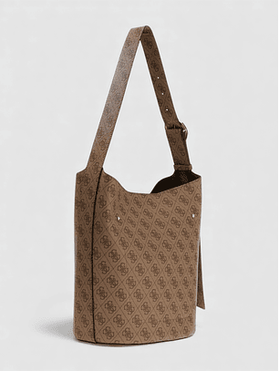 Mala Bucket de Ombro MERIDIAN II Logo Bege - Guess 
