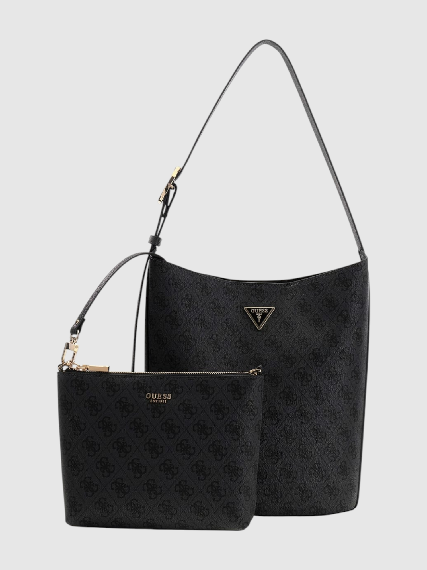 Mala Bucket de Ombro MERIDIAN II Logo Preto - Guess 2