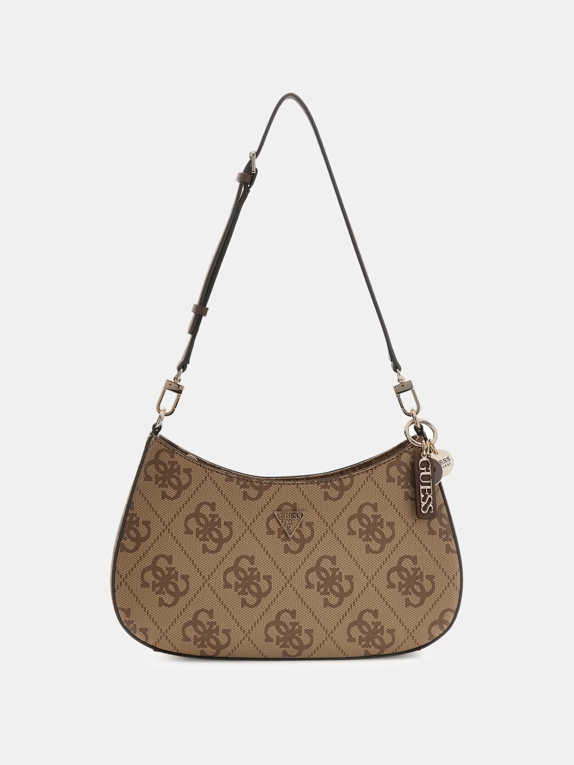 Mala de Ombro Baguette Logo Expandido Bege - Guess 1