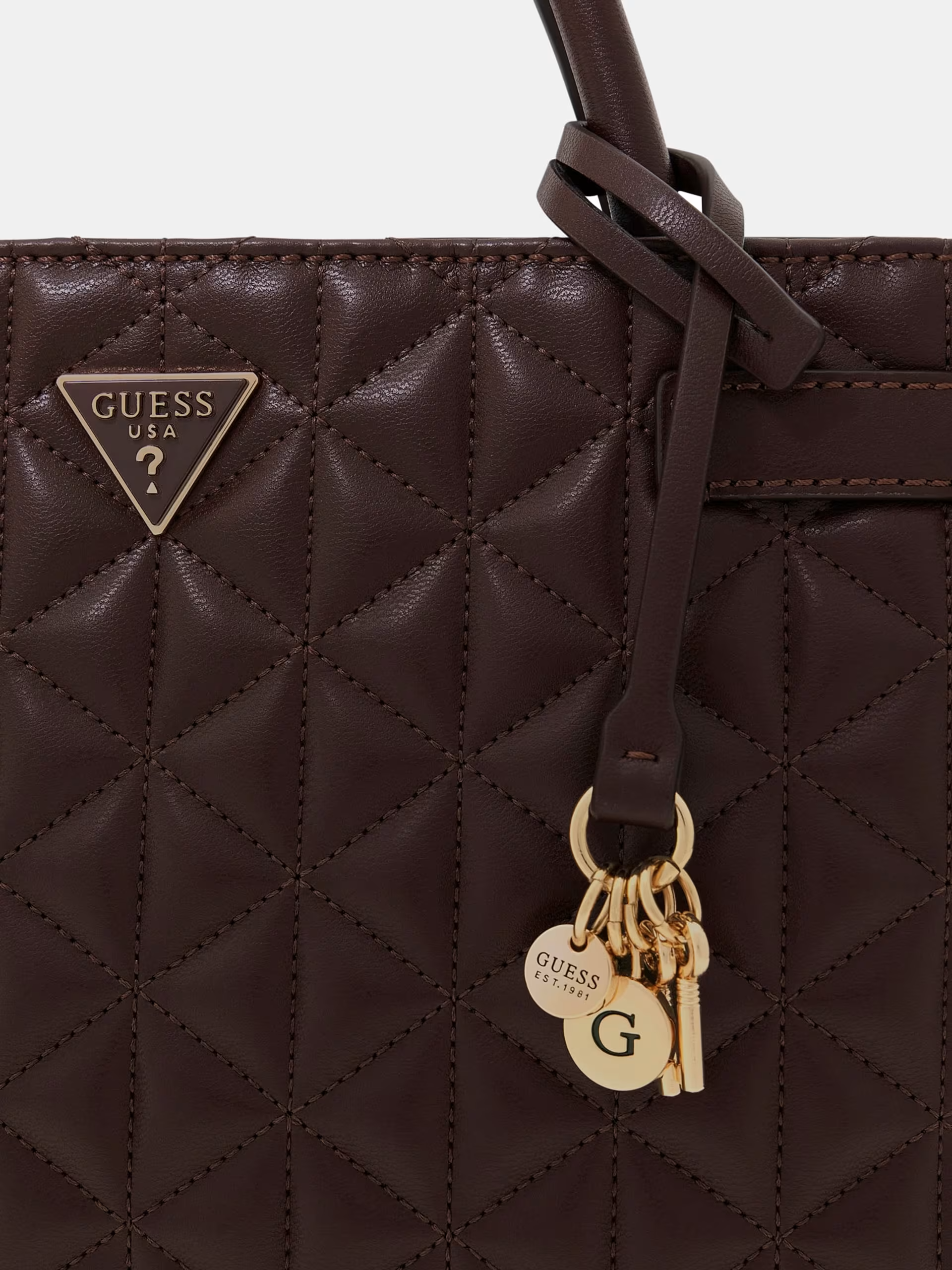 Mala de Mão Acolchoada PAISLEIGH Castanho - Guess  3