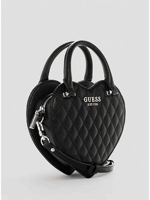 Crossbody Acolchoda ATABEY Coração Preto - Guess