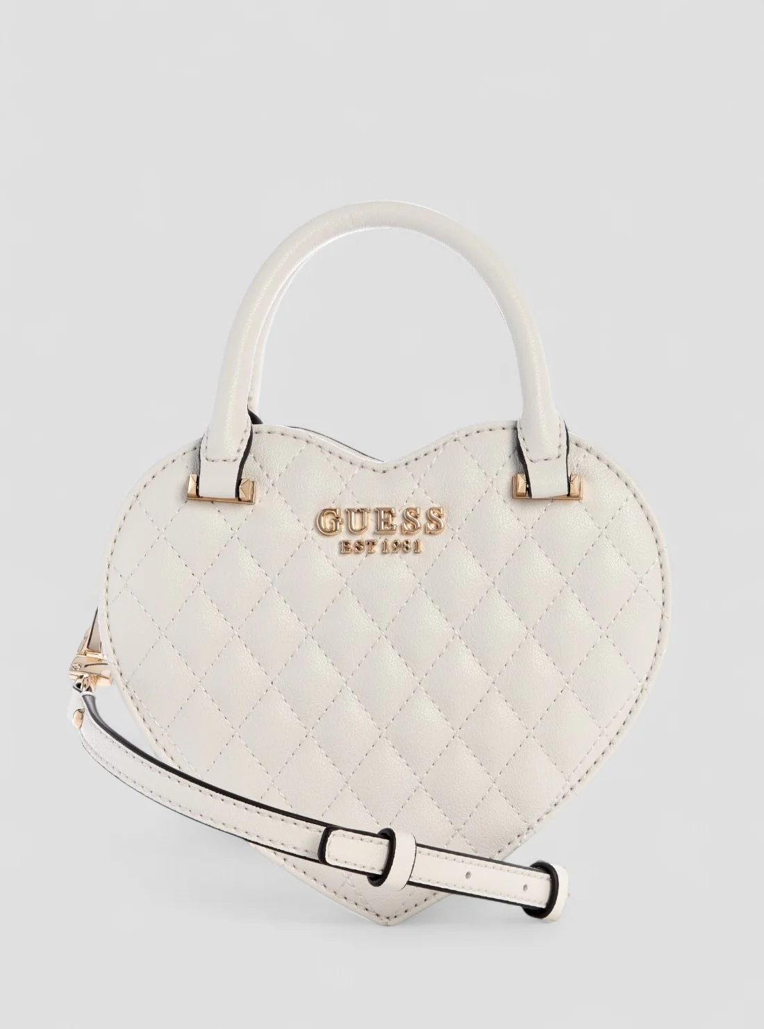 Crossbody Acolchoda ATABEY Coração Branco - Guess 1