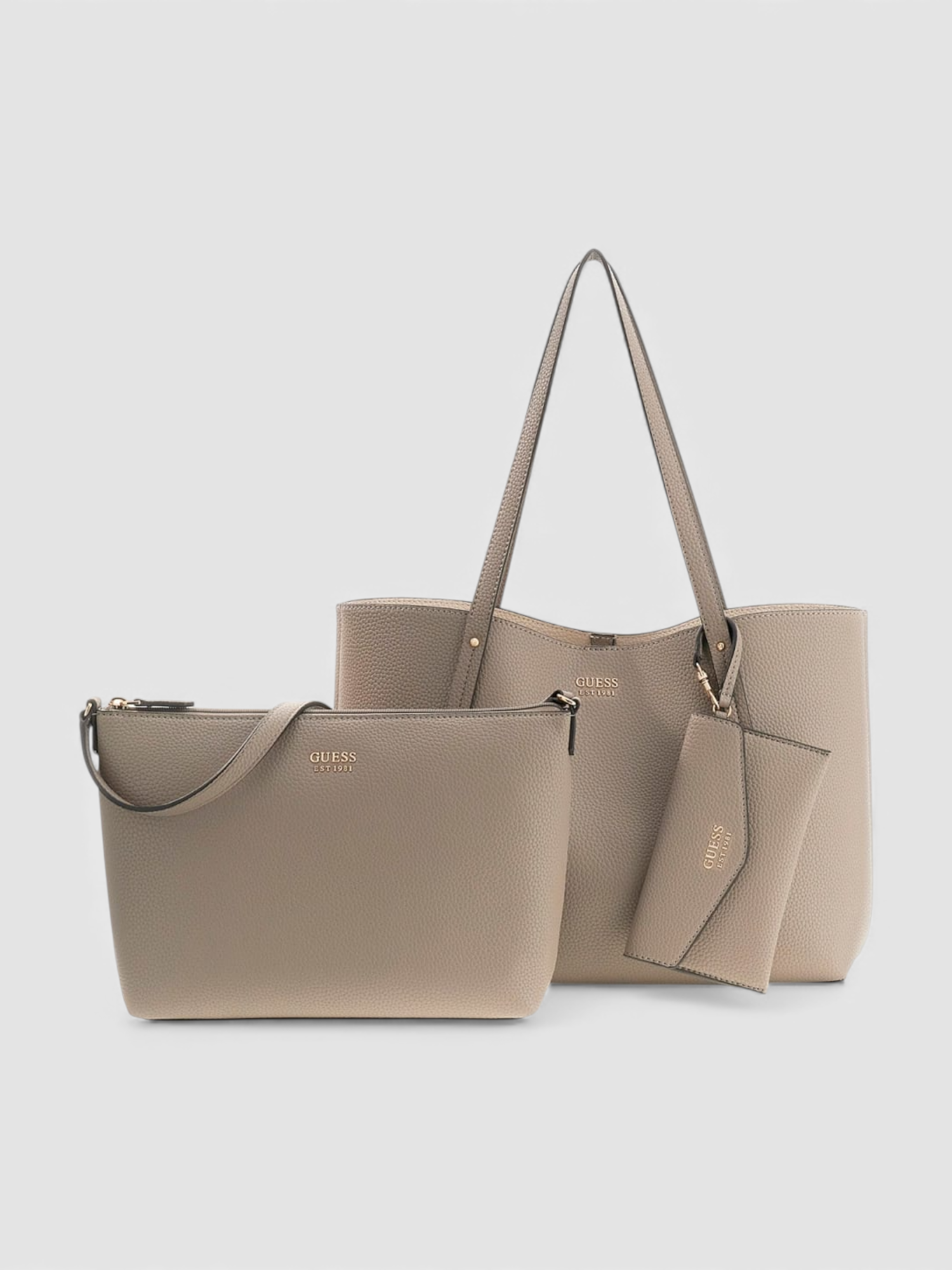 Mala de Mão de Ombro Reversivel BRENTON Taupe - Guess  3