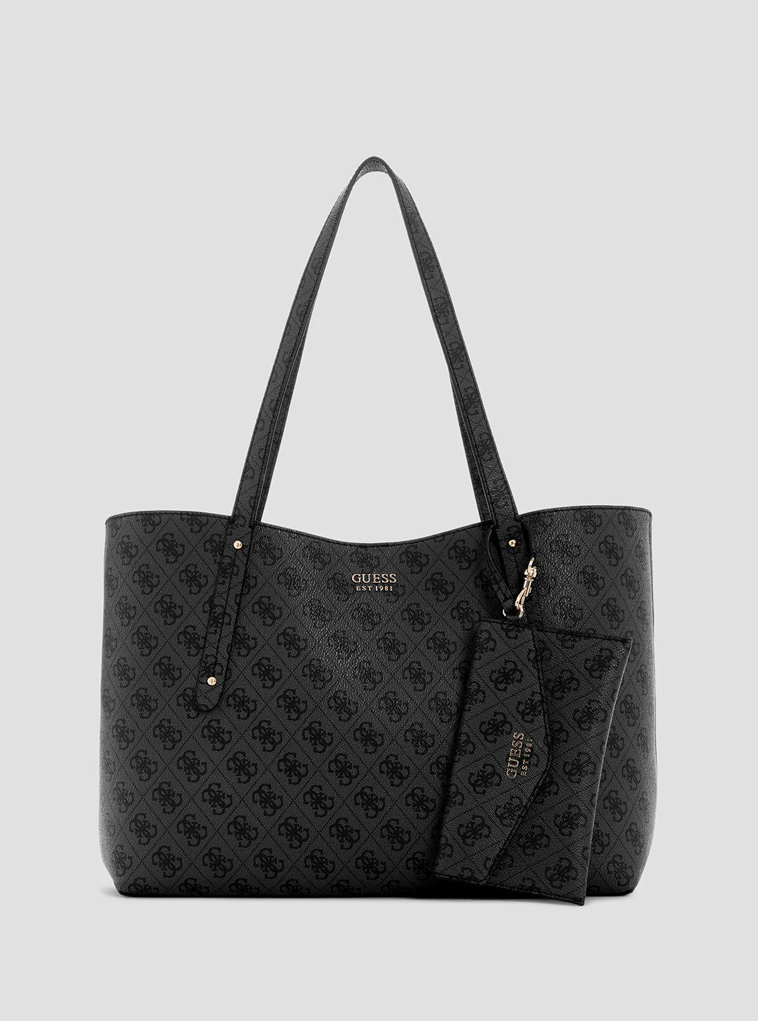 Mala de Mão de Ombro BRENTON Logo Preto - Guess 1