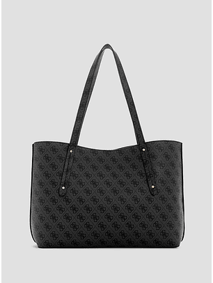 Mala de Mão de Ombro BRENTON Logo Preto - Guess