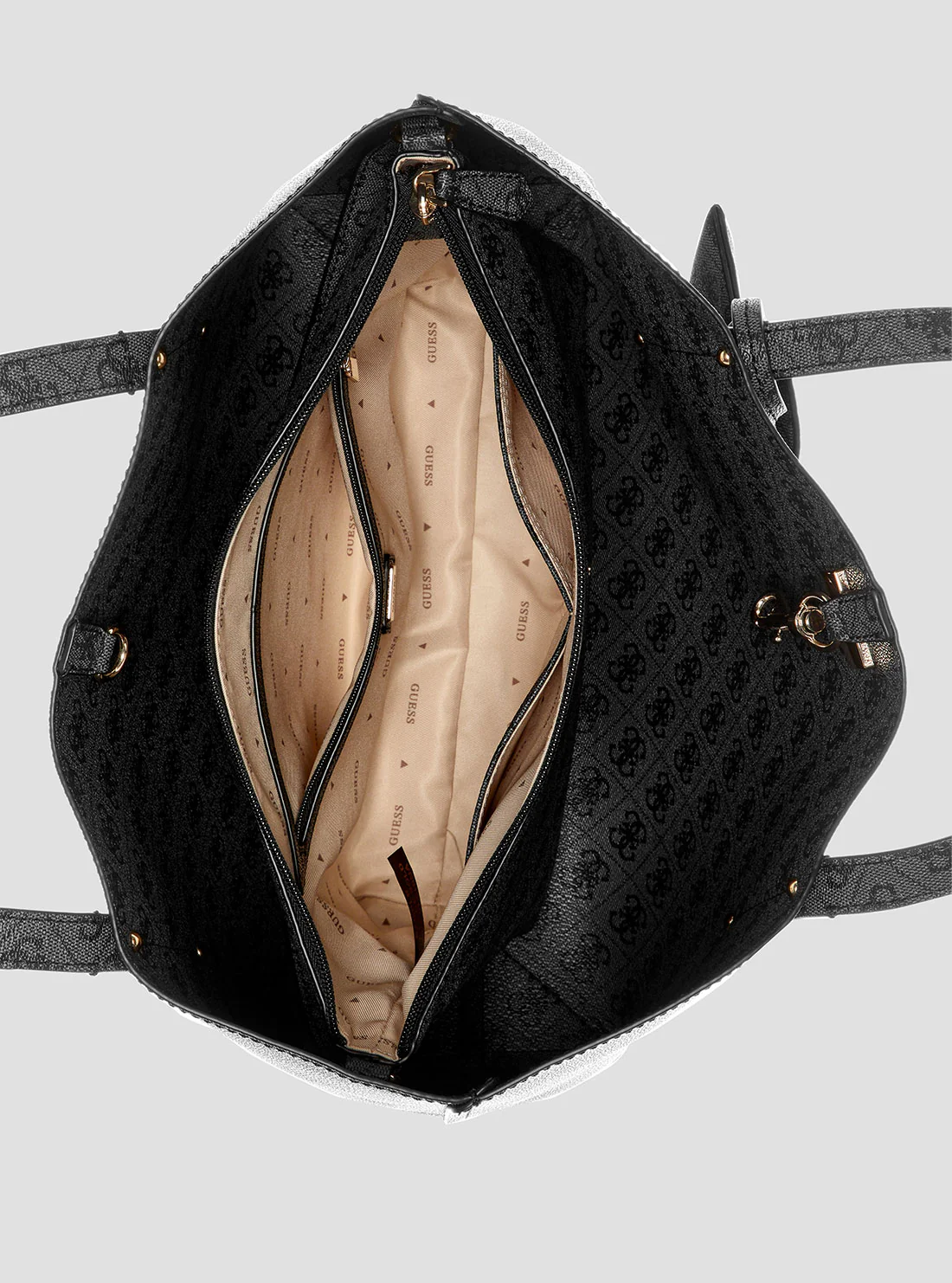 Mala de Mão de Ombro BRENTON Logo Preto - Guess 5