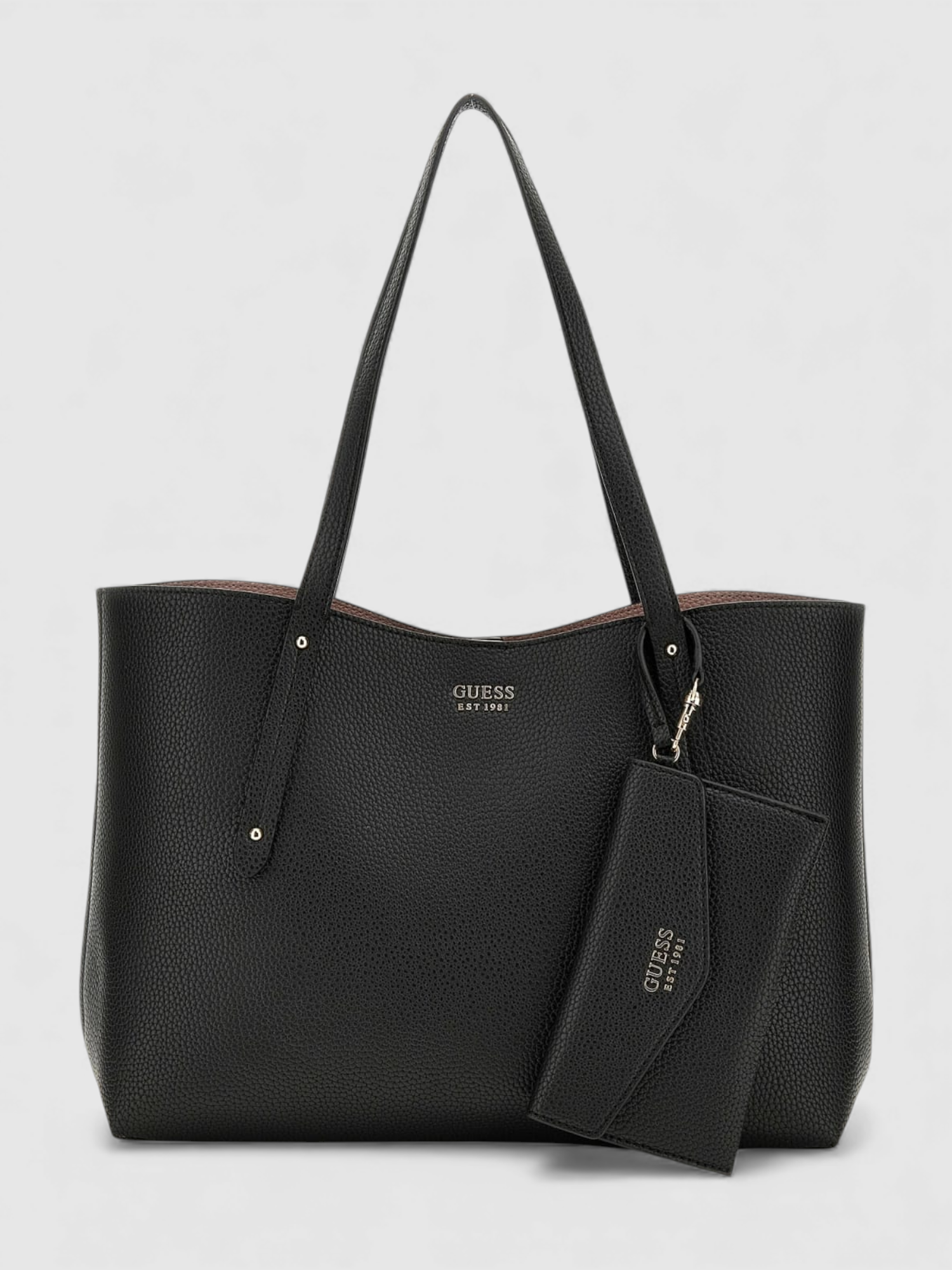 Mala de Mão de Ombro Reversivel BRENTON Preto / Nude - Guess 1