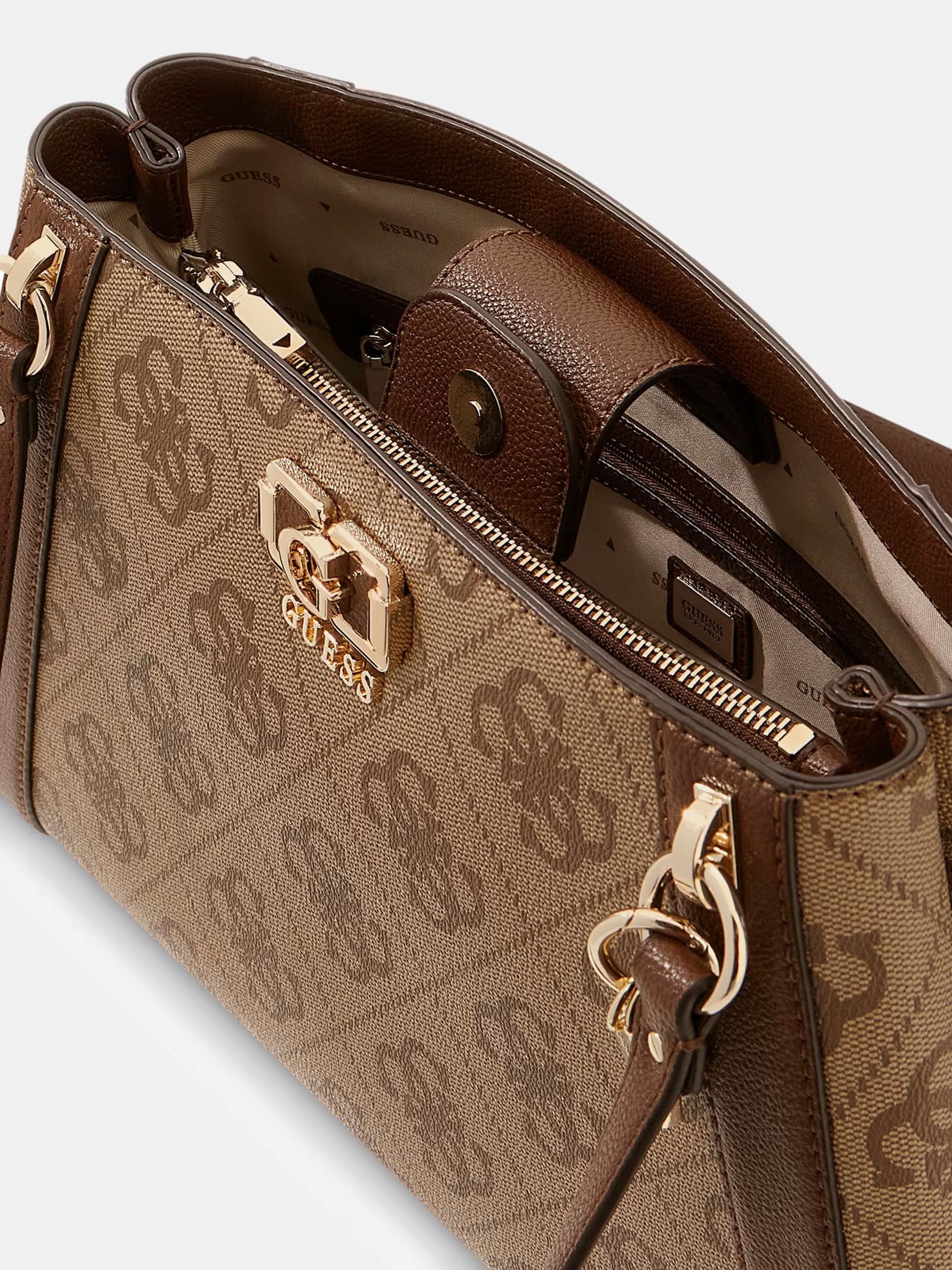 Mala de Ombro KARNILLA Logo Bege - Guess  4