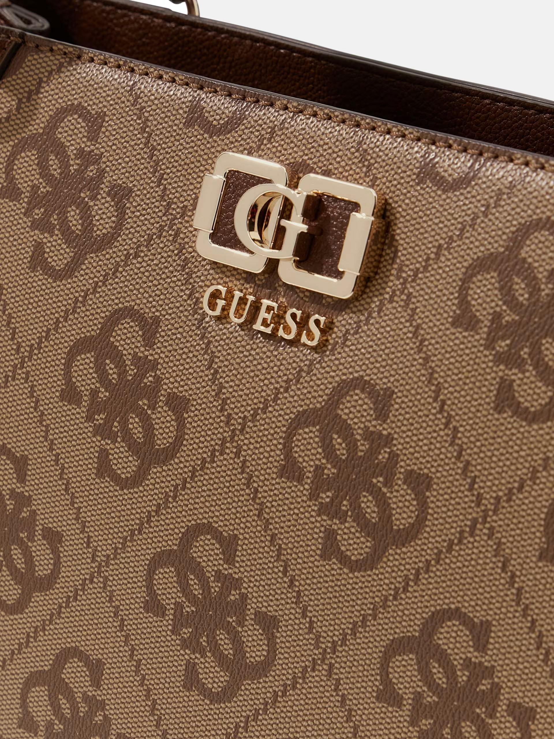 Mala de Ombro KARNILLA Logo Bege - Guess  5