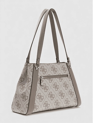 Mala de Ombro KARNILLA Logo Taupe - Guess 