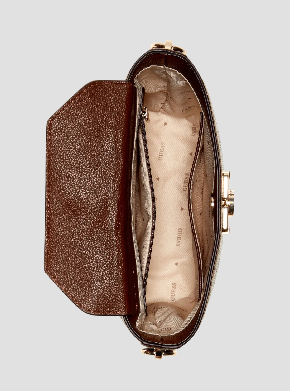 Mala Bucke Logo Expandido Bege - Guess  4