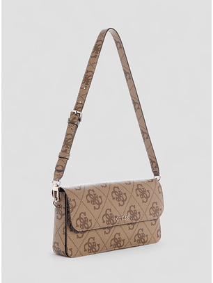 Mala de Ombro SADIE Logo Expandido Bege - Guess 