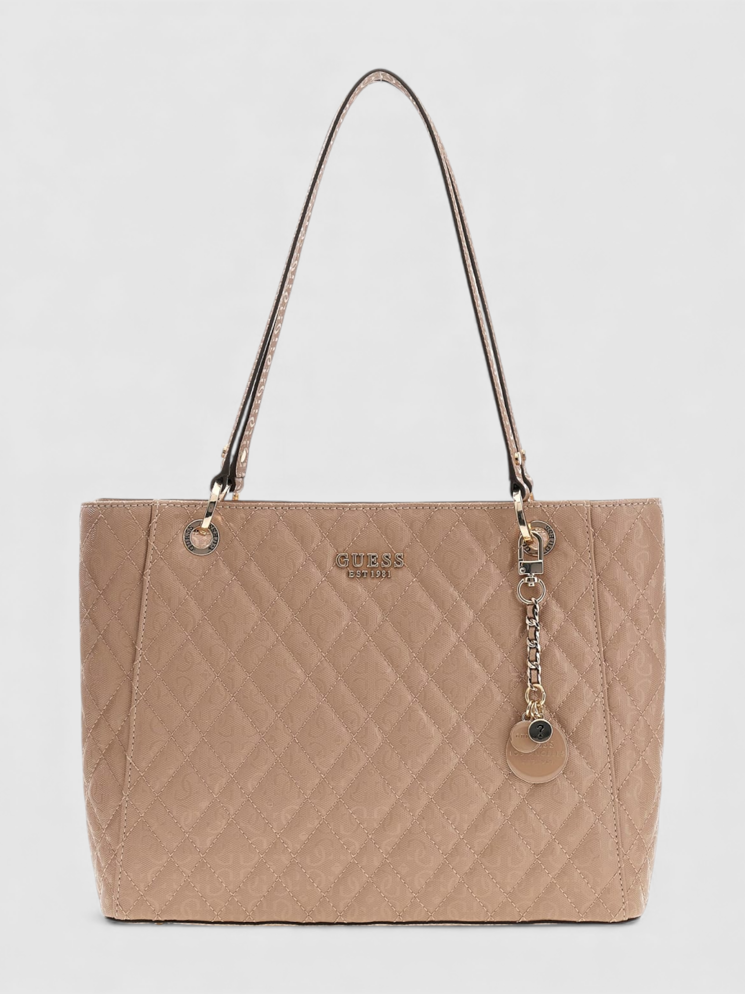 Mala de Ombro Logo Laminado ISEMAY Bege - Guess 1