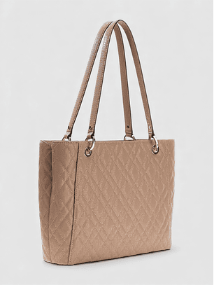 Mala de Ombro Logo Laminado ISEMAY Bege - Guess