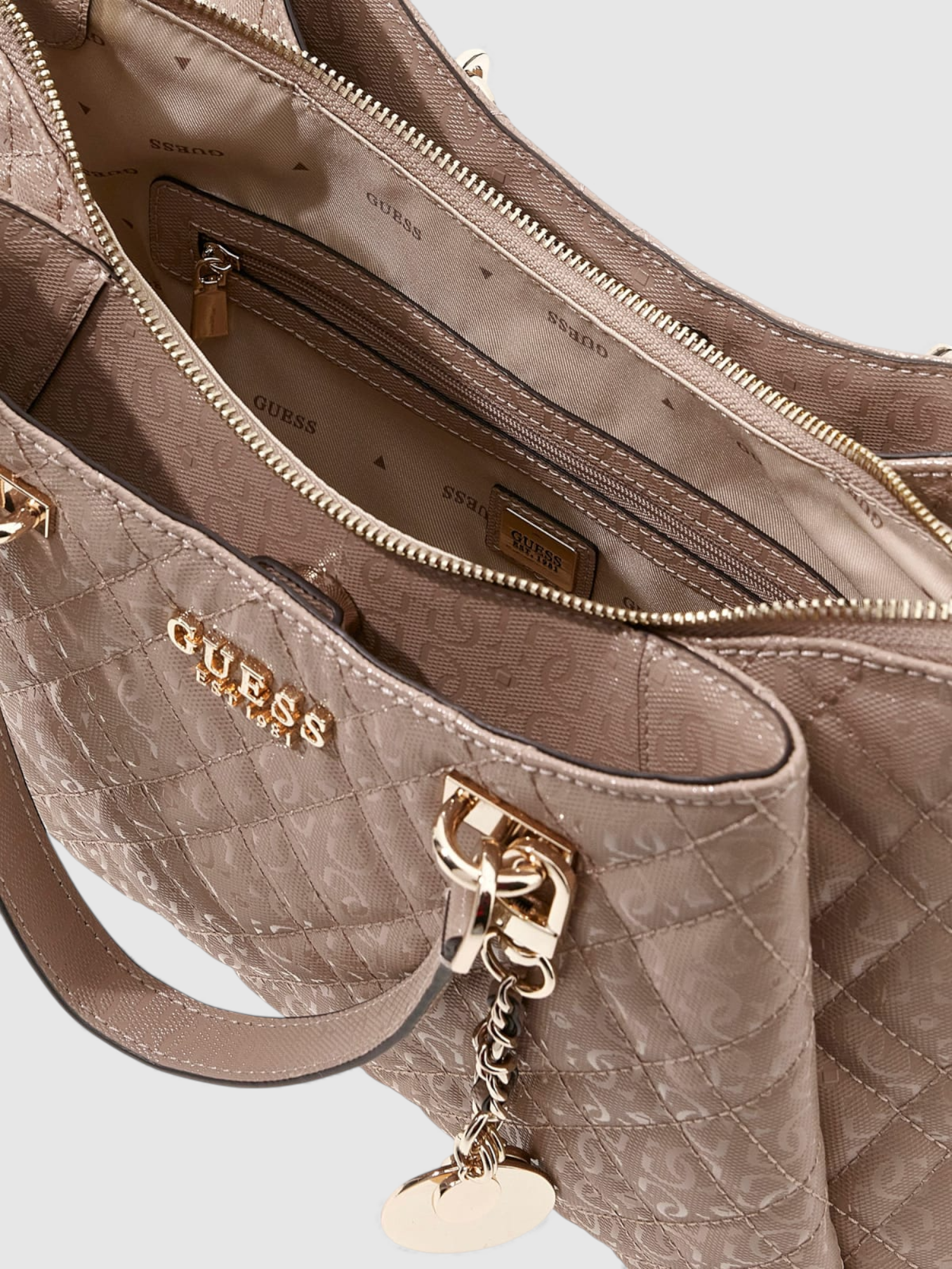 Mala de Mão Logo Laminado ISEMAY Bege - Guess 3