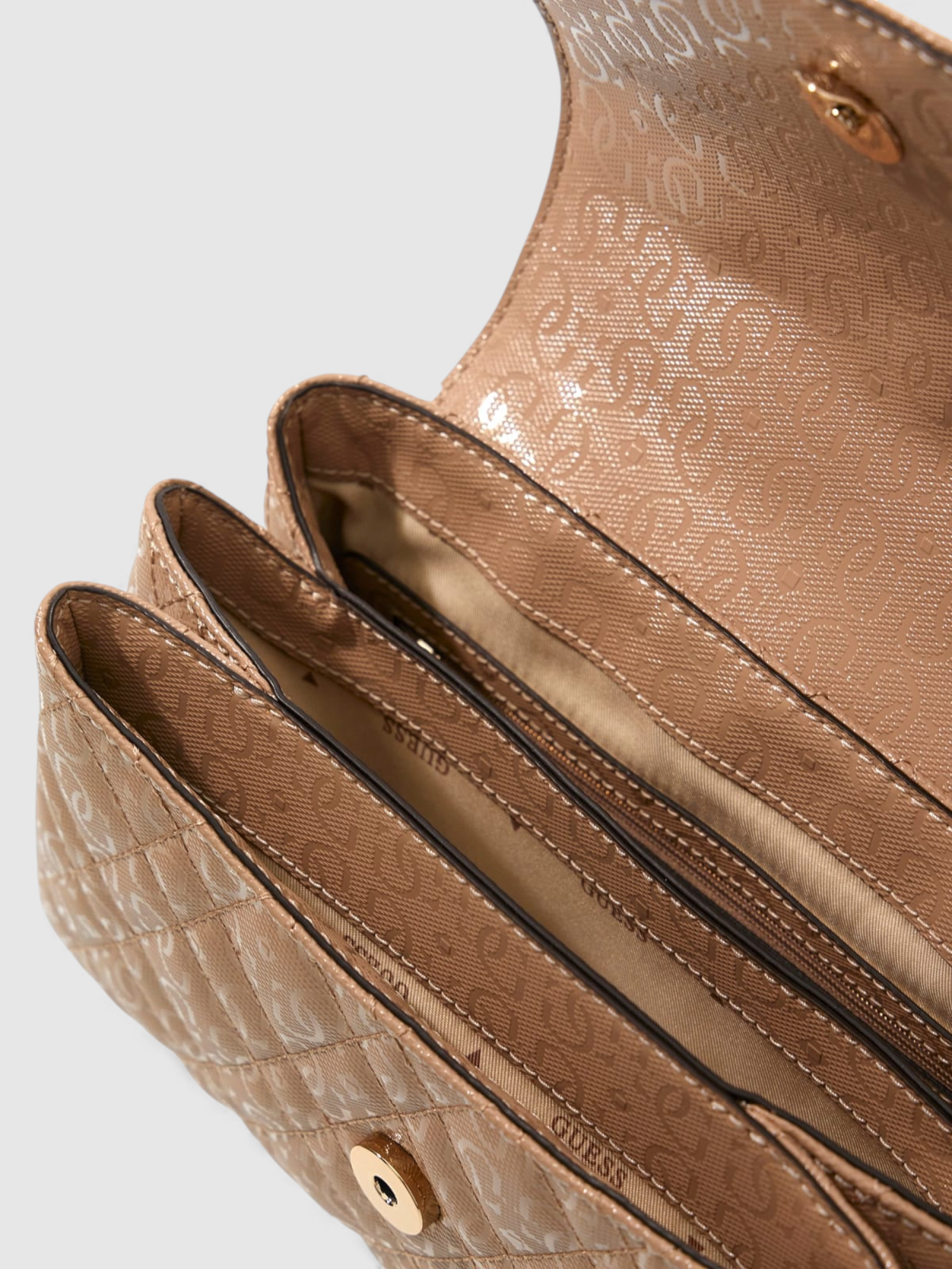 Crossbody Logo Laminado ISEMAY Bege - Guess 3