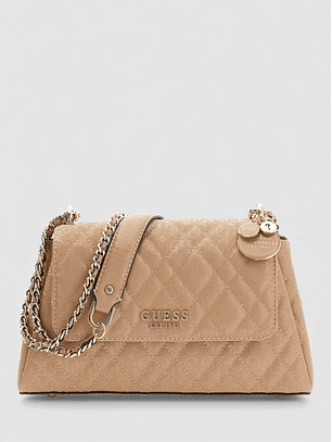 Crossbody Logo Laminado ISEMAY Bege - Guess
