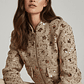 Casaco Bomber com Lantejoulas Bege - SAHOCO  - vignette 2