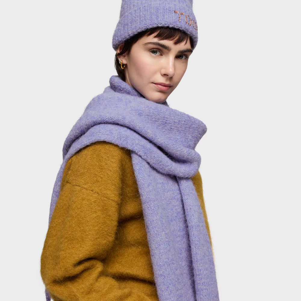 Cachecol Crystal com Strass Lilás -  Tous  4