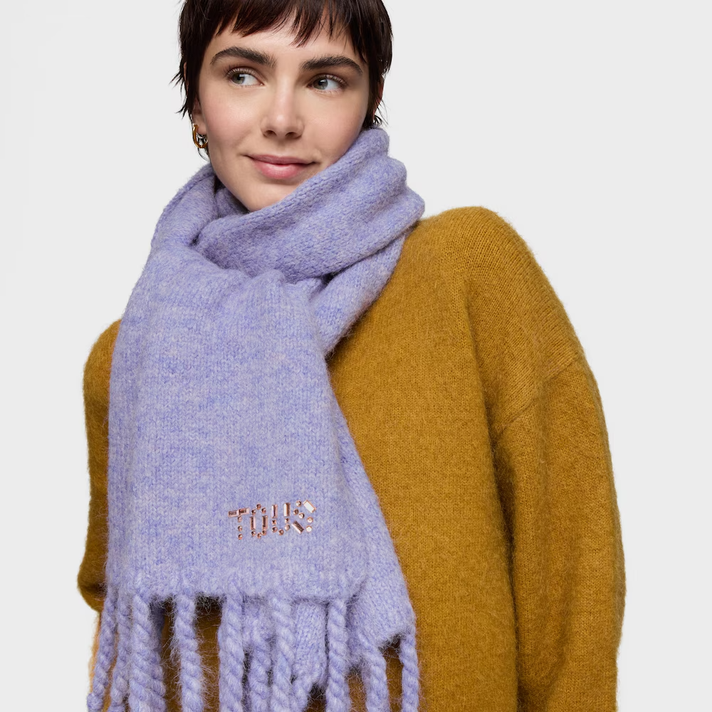 Cachecol Crystal com Strass Lilás -  Tous  3