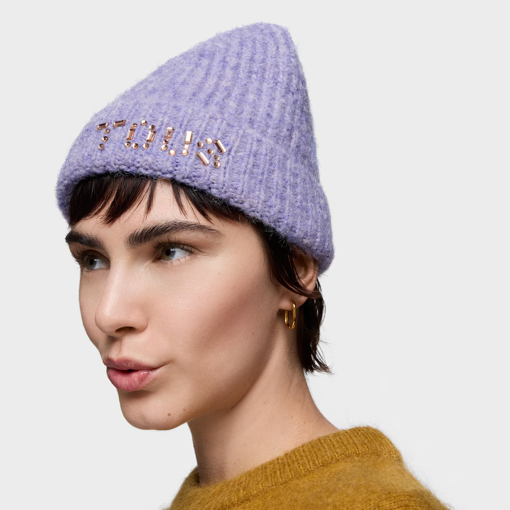 Gorro Crystal com Strass Lilás - Tous 3