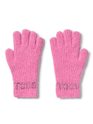 Cachecol Crystal com Strass Rosa -  Tous